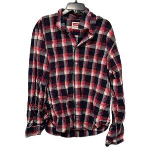Wrangler Flannel Red White and Blue Pattern Men's XL